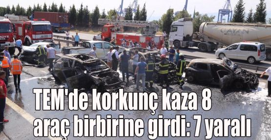 TEM'de 8 araç birbirine girdi: 7 yaralı