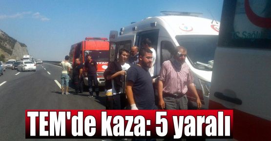  TEM'de kaza: 5 yaralı