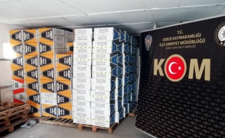 Kocaeli'de 2 milyon 90 bin makaron ele geçirildi