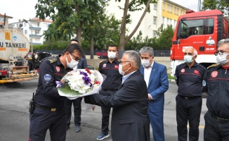 Kayseri itfaiyesine gururla karşılama