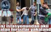  Baz istasyonundan akü çalan hırsızlar yakalandı