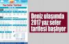   Deniz ulaşımda 2017 yaz sefer tarifesi başlıyor