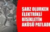  Şarz olurken elektrikli bisikletin aküsü patladı  