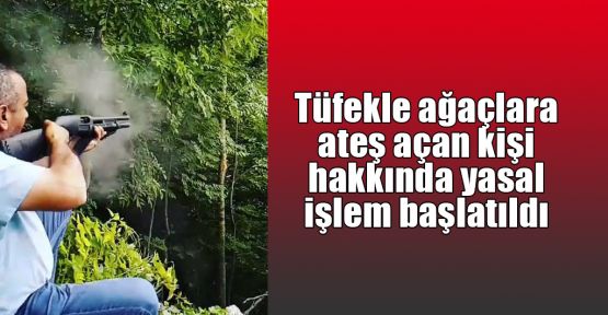 Tüfekle ağaçlara ateş açan kişi hakkında yasal işlem başlatıldı