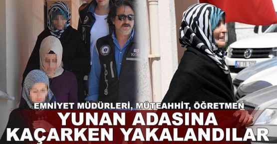 Yunan adasına kaçarken yakalandılar